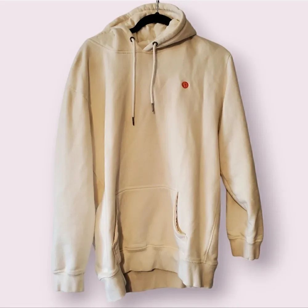 Pinterest Heavyweight Off White Hoodie w/ Kangaroo Pocket Men's XL | EUC